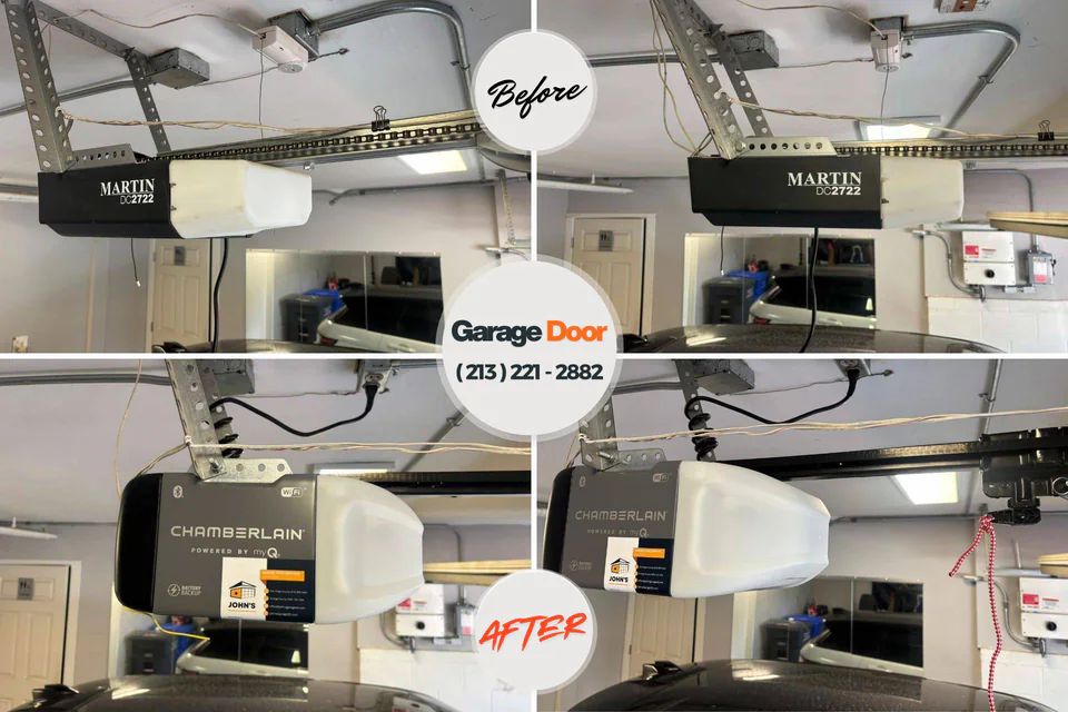 Before and after: garage door spring repair Atoka, TN